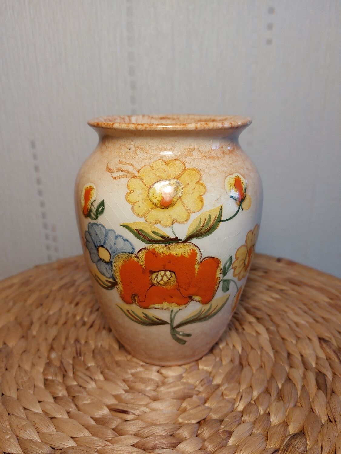 Hand painted Zell ceramic vase