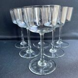 6 wine glasses light blown crystal