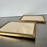 Pair of gold colored  metal art deco picture frames