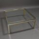 Italian chrome and gold coffee table, 1970s