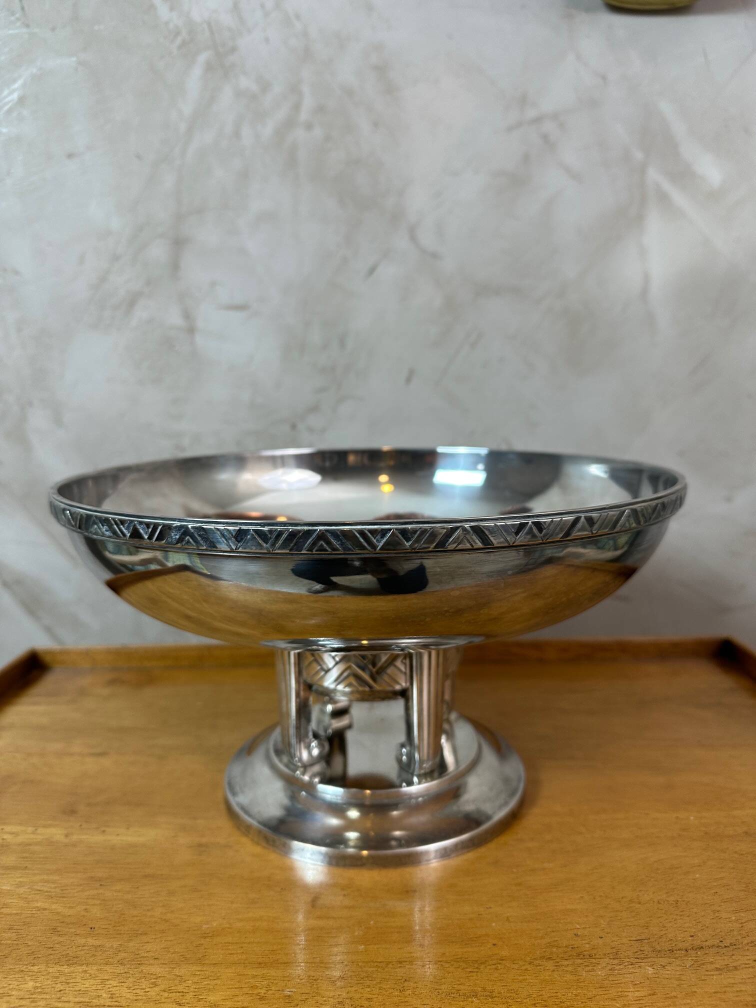 Art Deco silver-plated metal cup