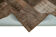 Handwoven oriental vintage 170 cm x 241 cm brown patchwork carpet