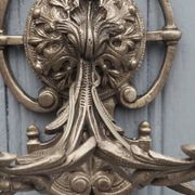 Appliques en cristal Hollywood Regency italienne – Lumière à double bras en métal argenté