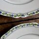 Set of 6 vintage dessert plates in Limoges porcelain.