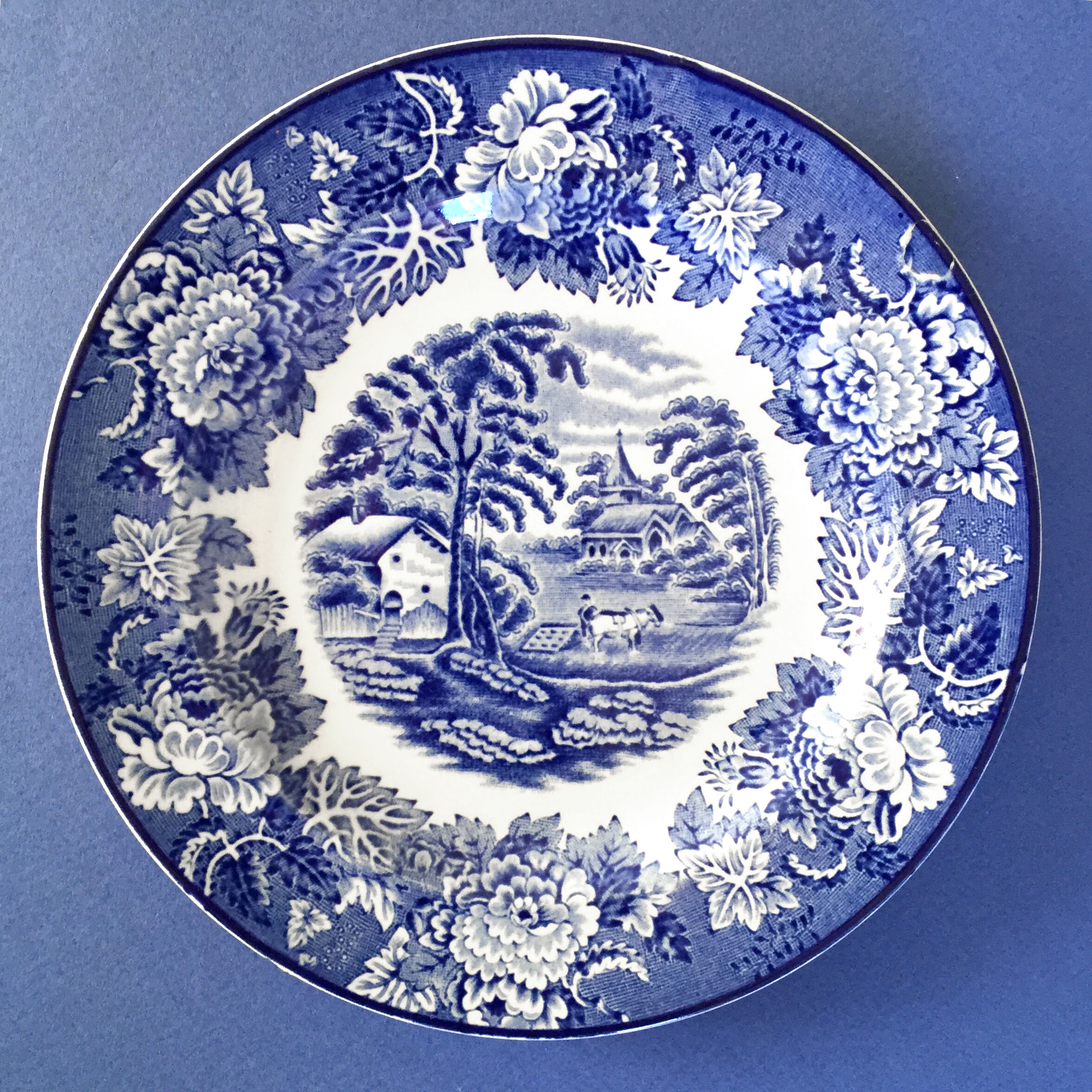 Set of 2 Woods & Sons England “Enoch Woods - English Scenery” plates