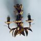 Golden leaf wall light