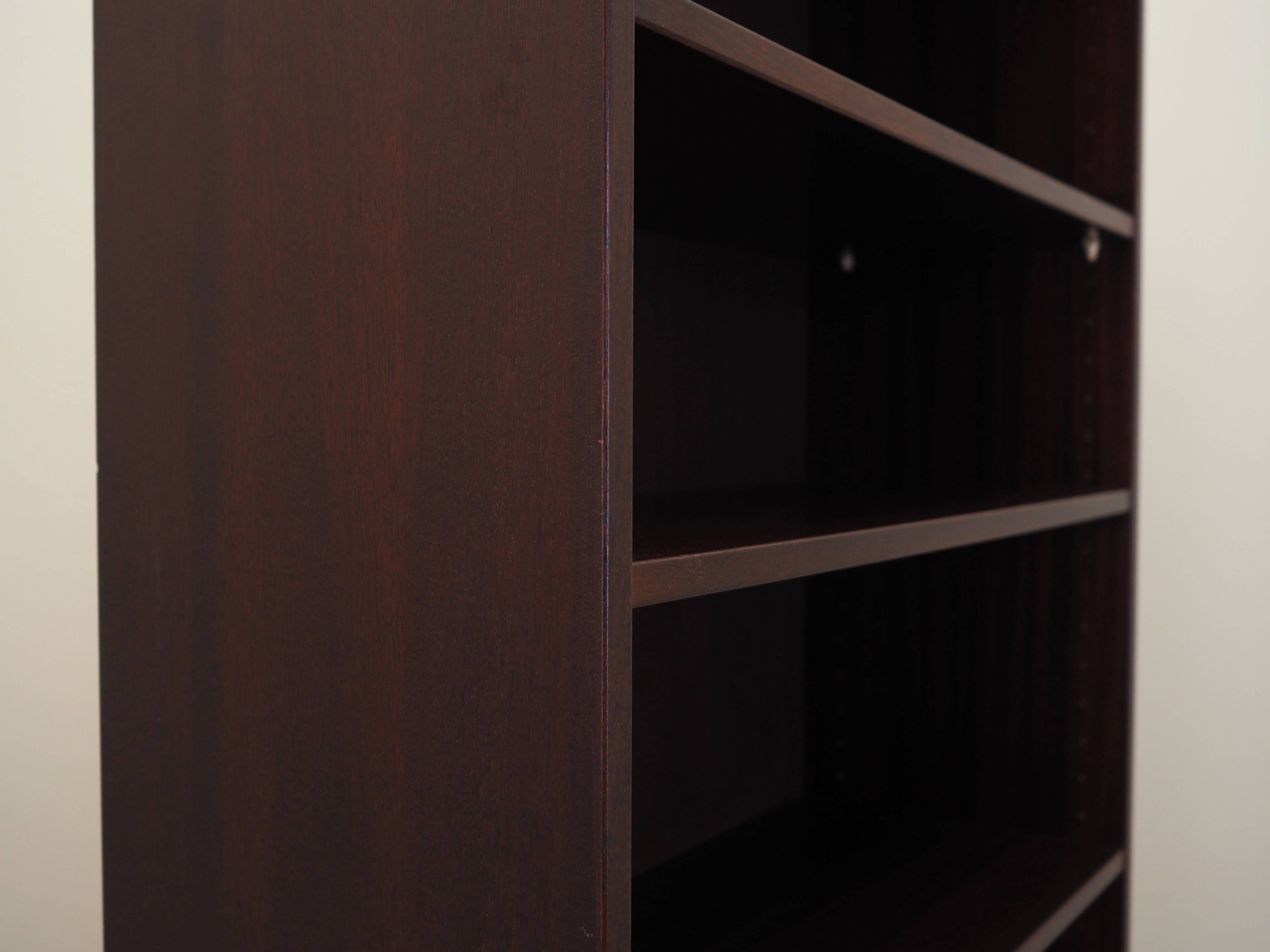 Mahogany bookcase, Danish design, 1970s, production: Denmark