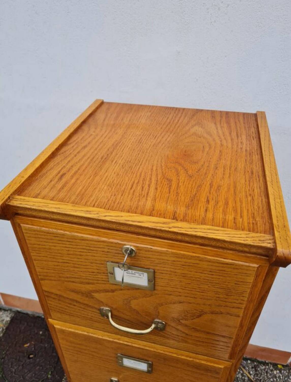 Meuble classeur en chêne des années 60