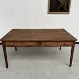 Vintage farm table with 2 large drawers
