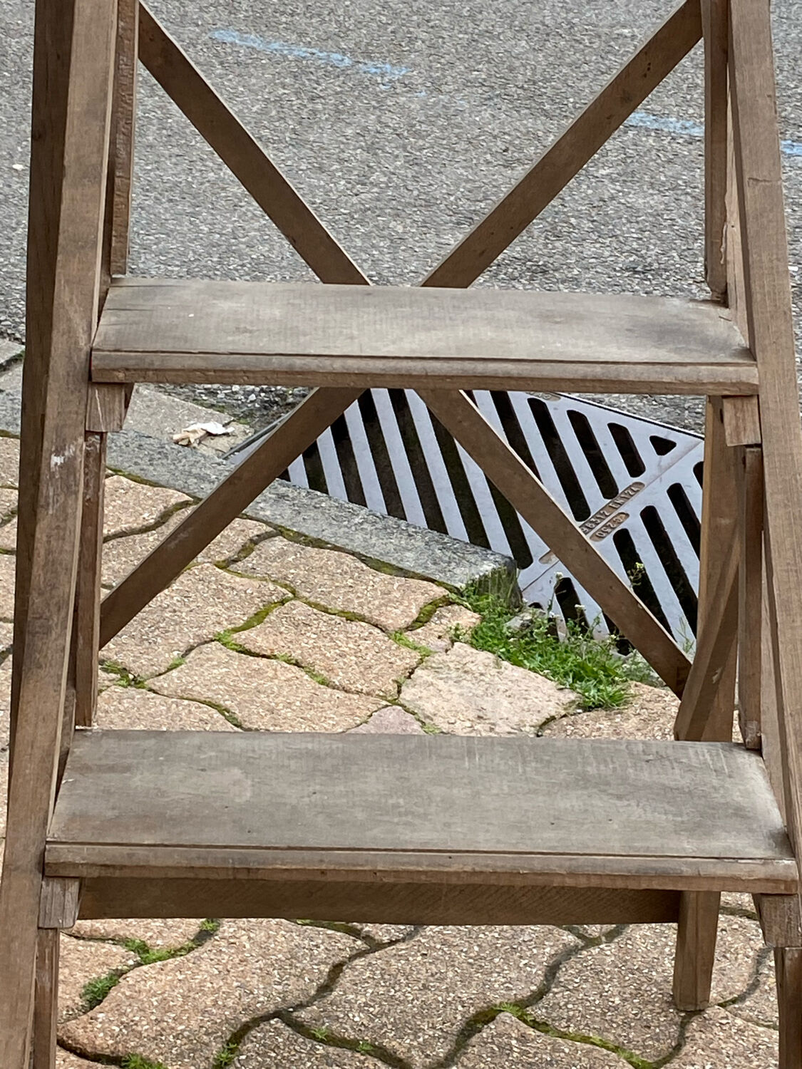 Vintage wooden stepladder