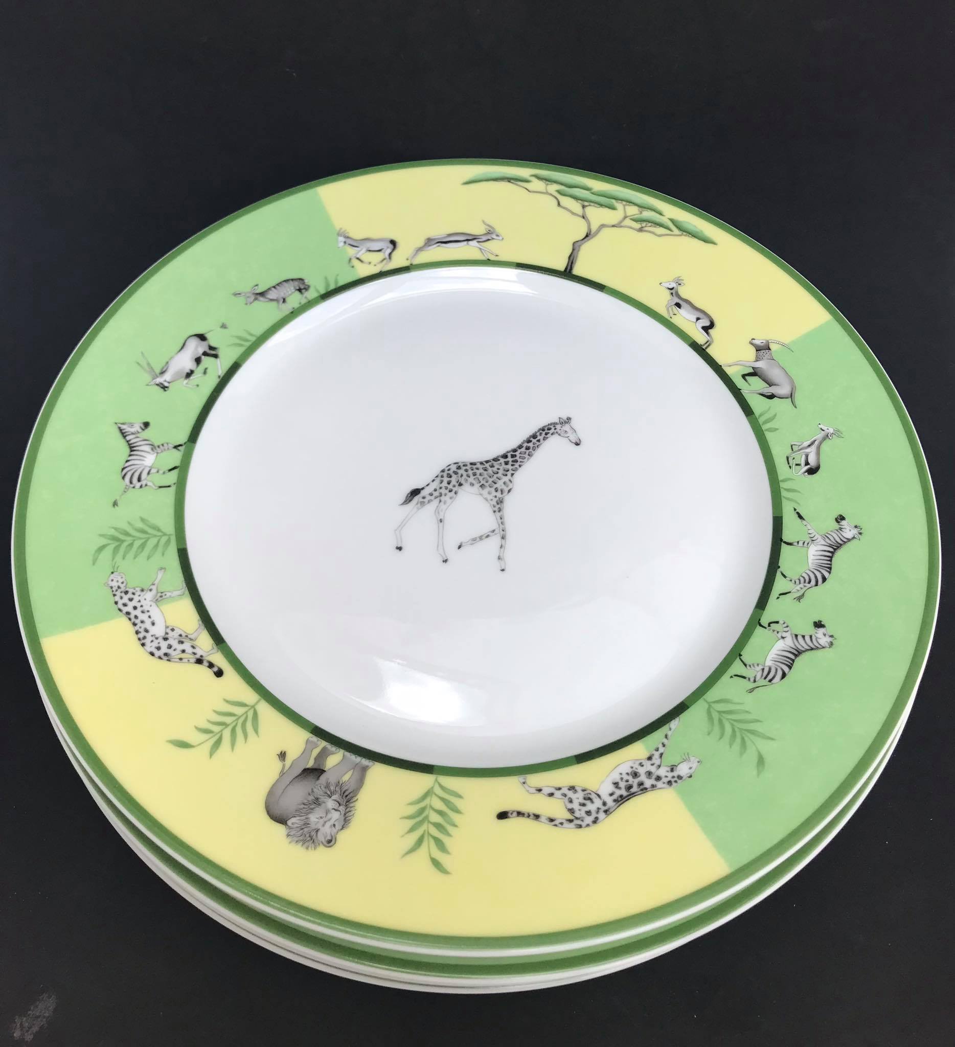 Hermes Africa green plates