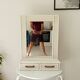 Large vintage rattan and cane mirror from the 70s
