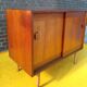 Teak row, sliding doors