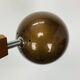 Eyeball floor lamp by Temde Leuchten, copper metal, teak and chrome, 70s.
