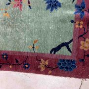 Antique chinese carpet art deco handmade 79cm x 134cm 1920s