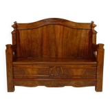 Napoleon III chest bench in walnut, circa 1860