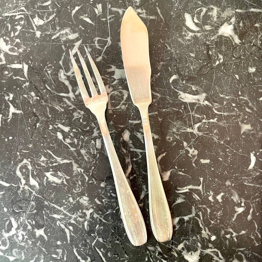 SFAM silver-plated fish service