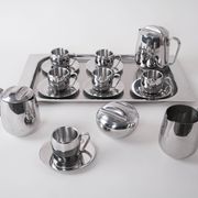 Service à café et à thé, design italien, années 1980, fabriqué en Italie.