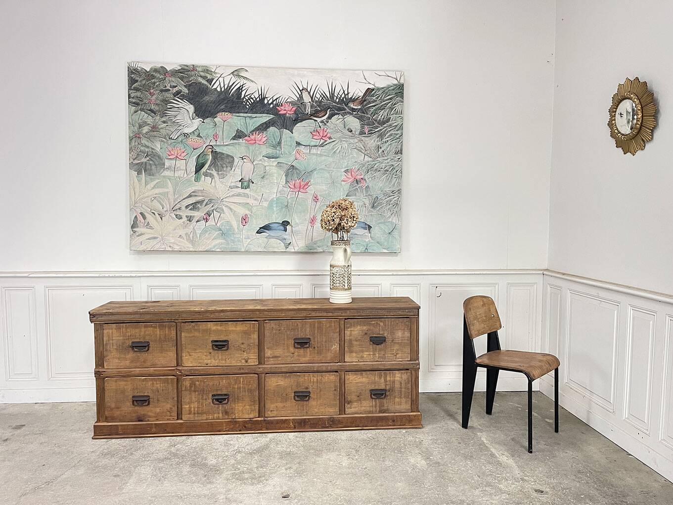 Ancien meuble de métier à tiroirs 1920