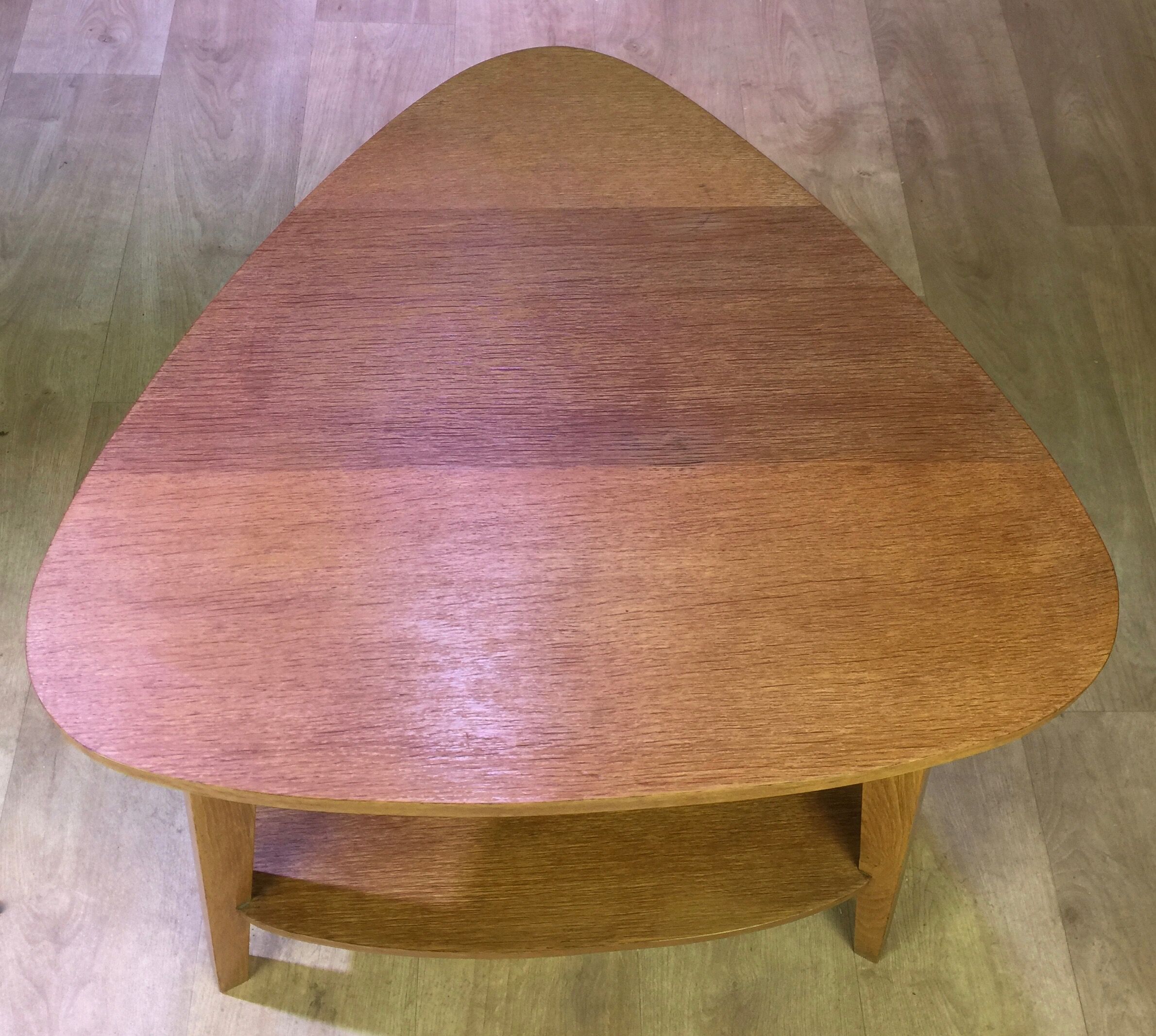 Light wood tripod table 50s