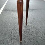 Old style flat desk louis xvi leather tray with 2 pulls