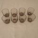 8 vintage smoked grey cup glasses