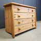 Commode en bois de pin scandinave, années 1980