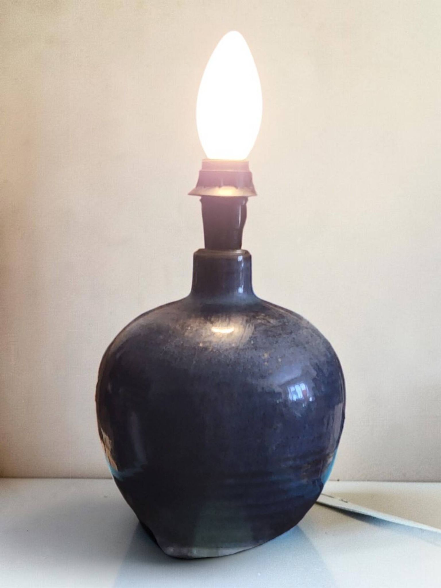 Lampe en grès Hurtault, Puisaye