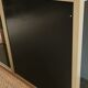 Console set and its mirror, black and gold, 80s