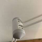 White pyramid desk lamp embnched white pyramid Lungean and Pellmann 1980