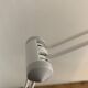 White pyramid desk lamp embnched white pyramid Lungean and Pellmann 1980