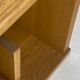 Dutch architectural blonde oak side table, 1980s