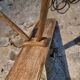 Antique primitive oak bench – Circa 1900, Allier region, France