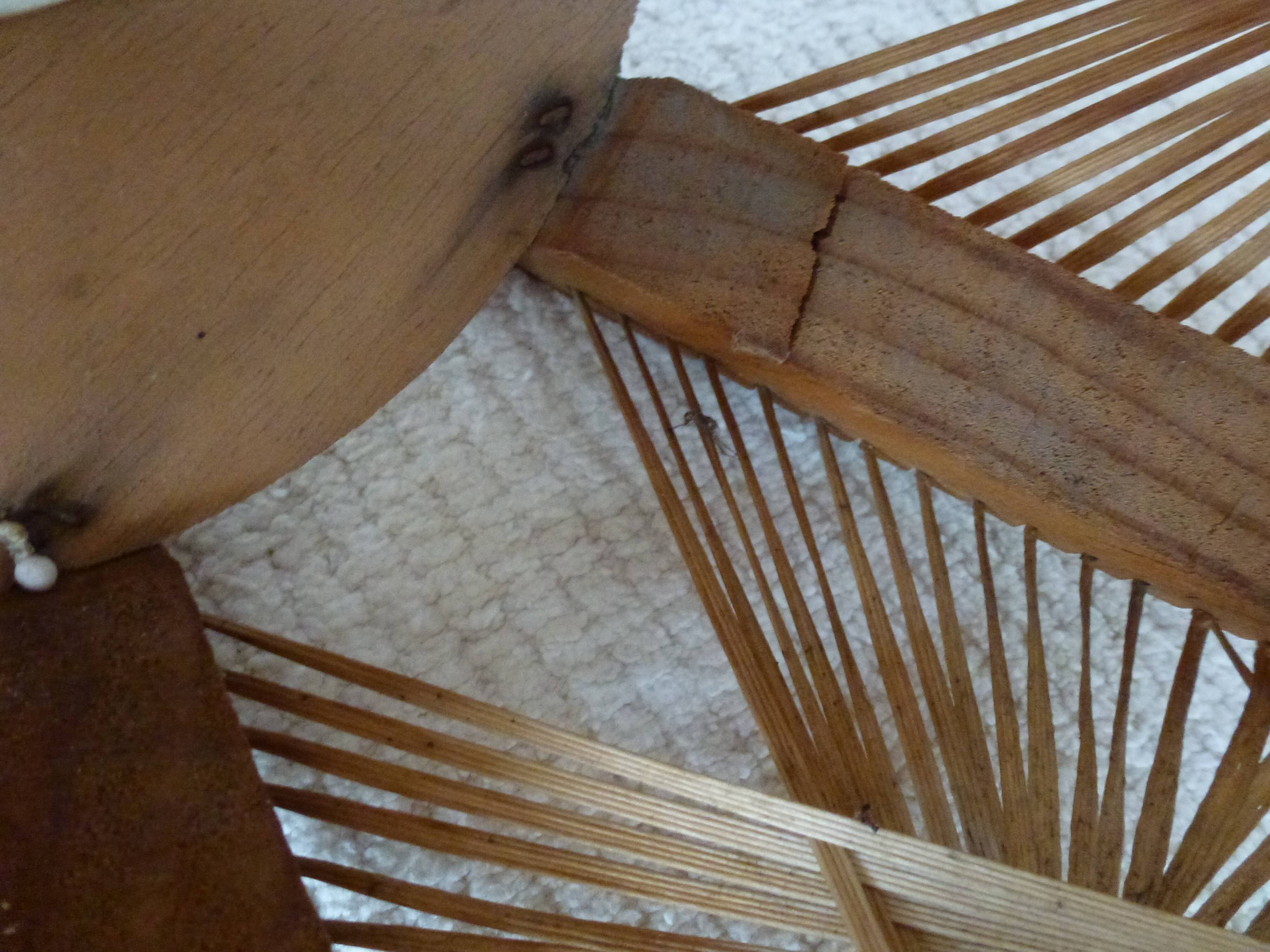 Hanging wood braided yarns Scandinavian design 60-70