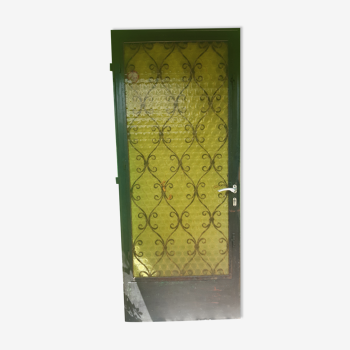 Wrought iron entrance door 70s