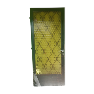 Wrought iron entrance door 70s