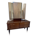 Scandinavian dressing table with triptych mirror