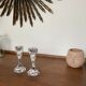 Pair of crystal candle holders