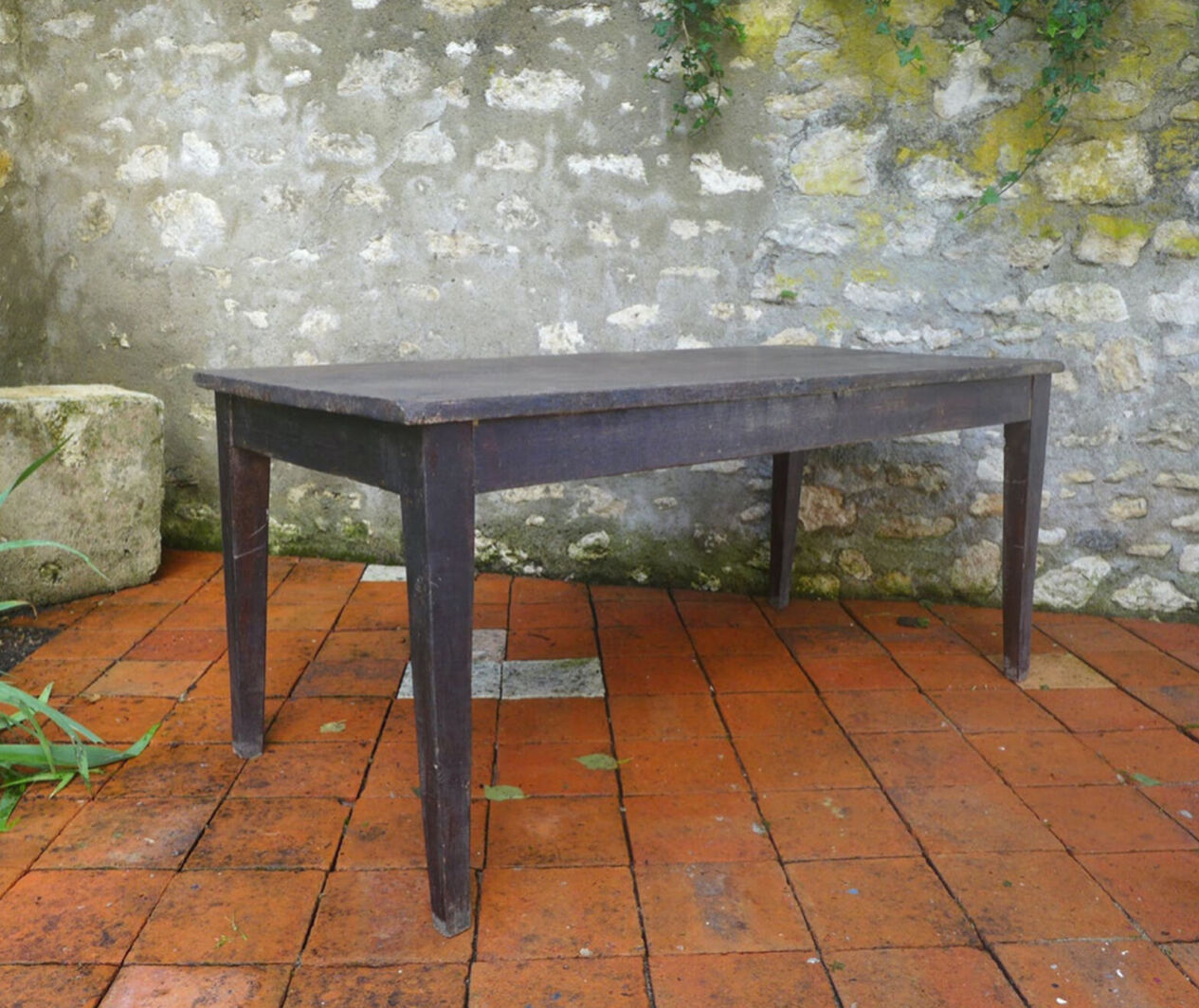 Old skated farm table