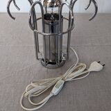 Lampe moderniste Space age en métal chromé, années 60-70