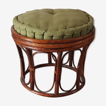 Rattan pouf with cousin