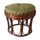 Rattan pouf with cousin