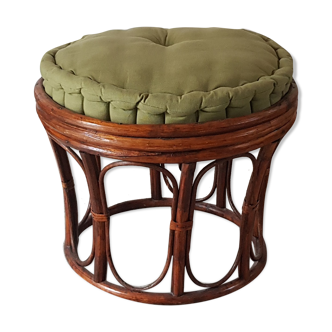 Rattan pouf with cousin