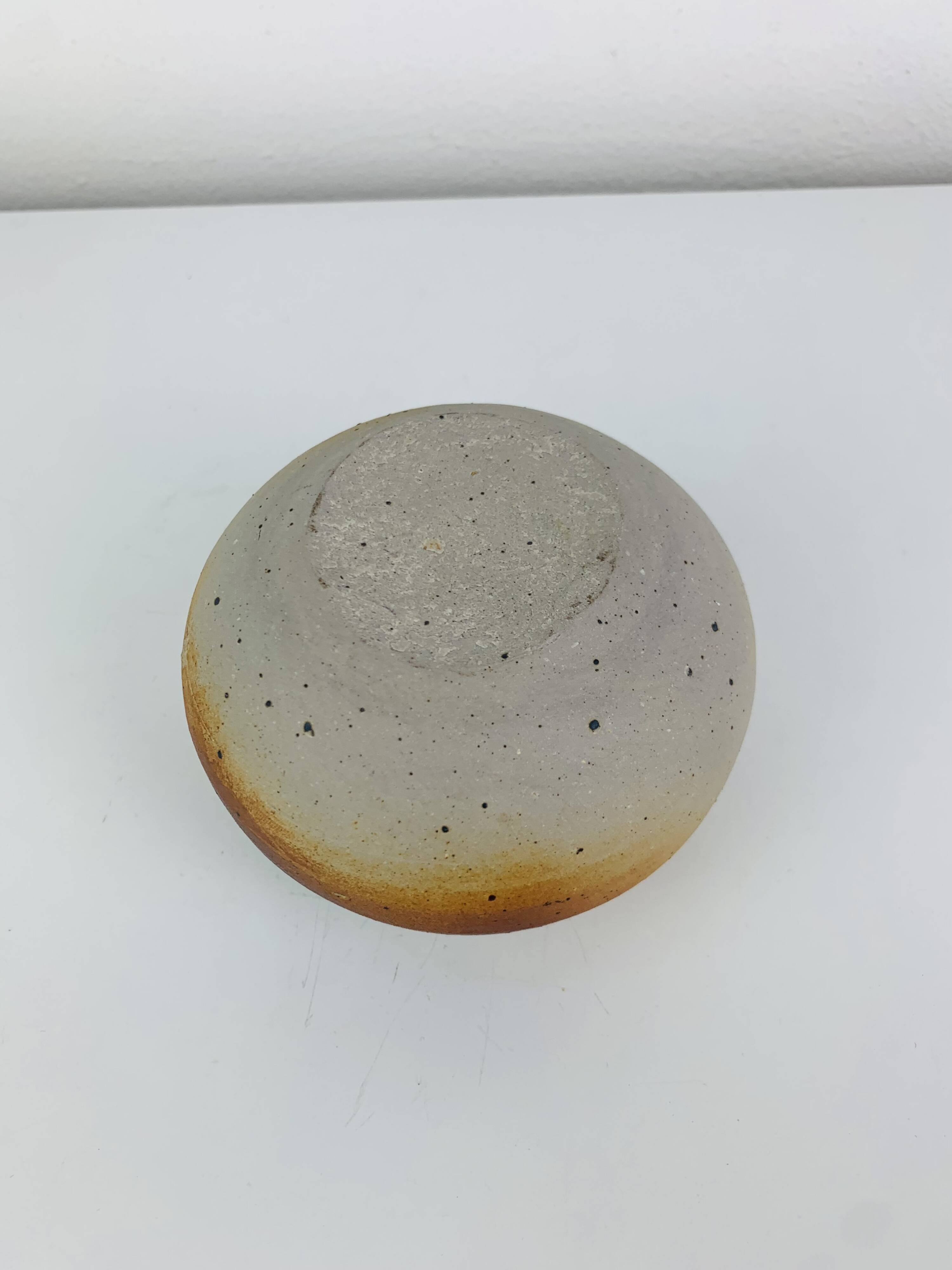 Vintage stoneware round vase