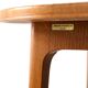 1960s Scandinavian oak coffee table with slatted shelf