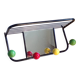 Vintage coat racks with balls and mirror
