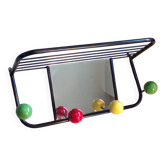 Vintage coat racks with balls and mirror