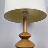 Lampe de table en bois clair, 1980, style minimaliste