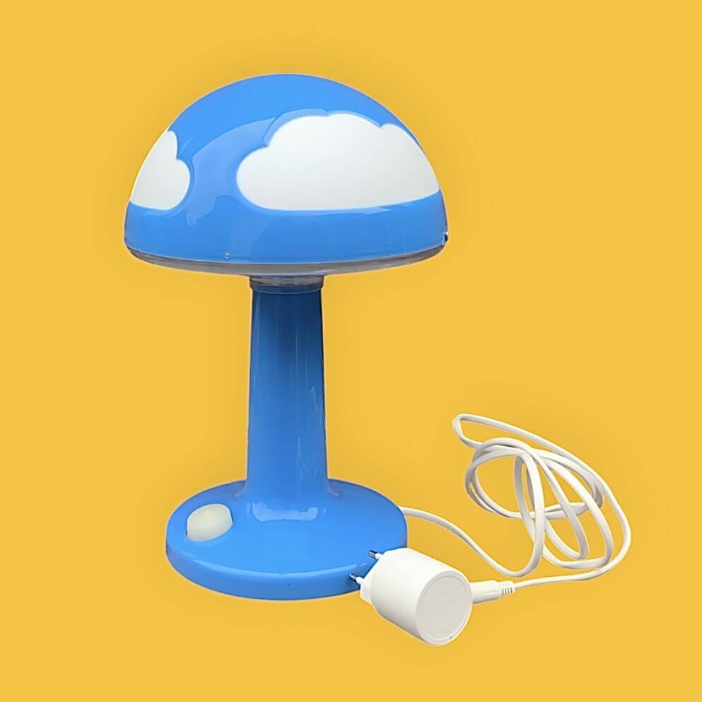 Vintage Skojig Ikea Mushroom Lamp – Cloud Blue – 90s