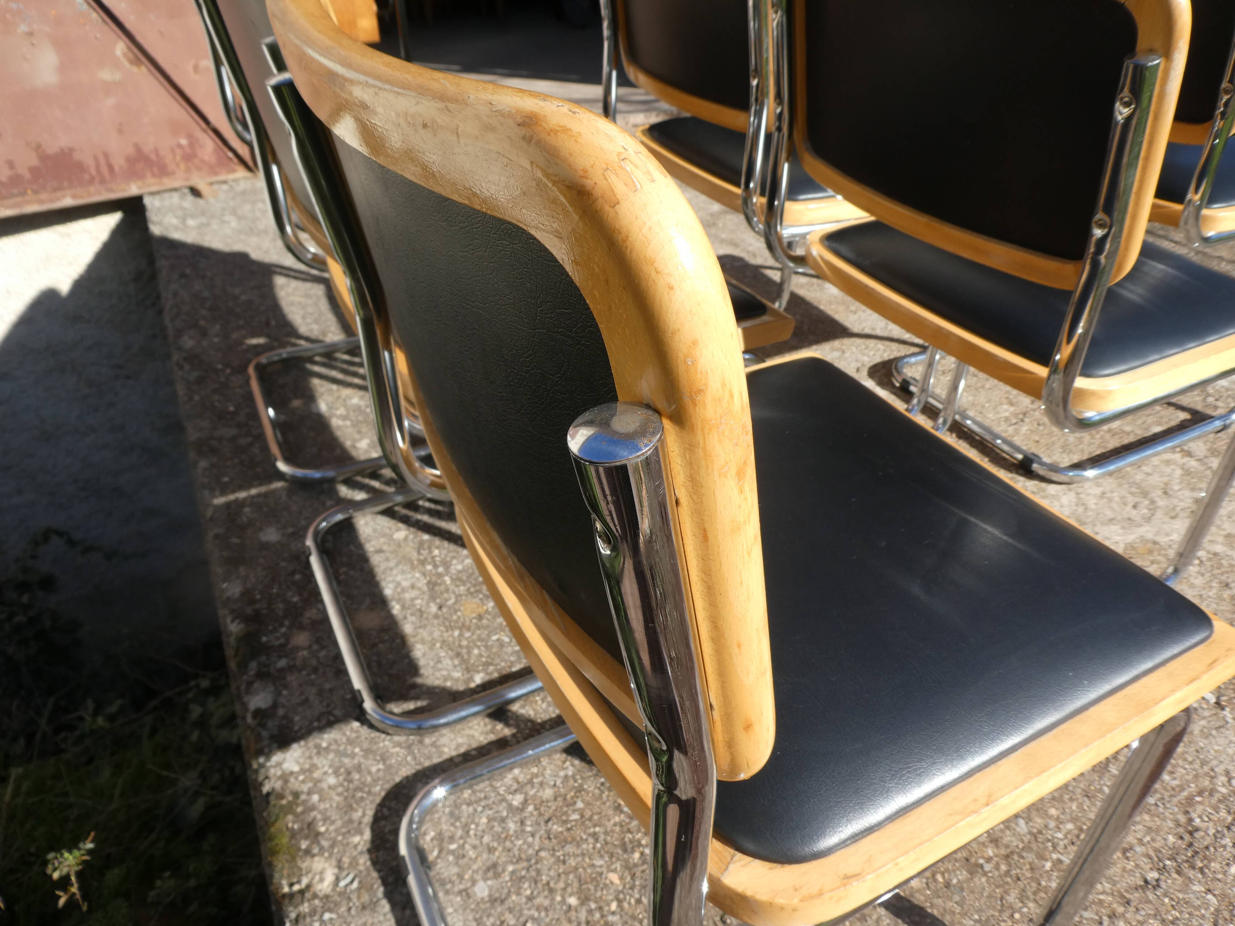 Lot de 6 chaises Cesca B32 par Marcel Breuer